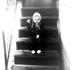 Katherine (Kat) McDougal Wheeler McCandless; stairs